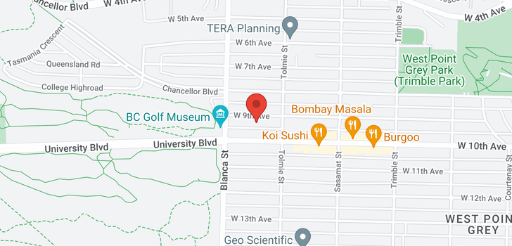 map of 4648 W 9TH AVENUE